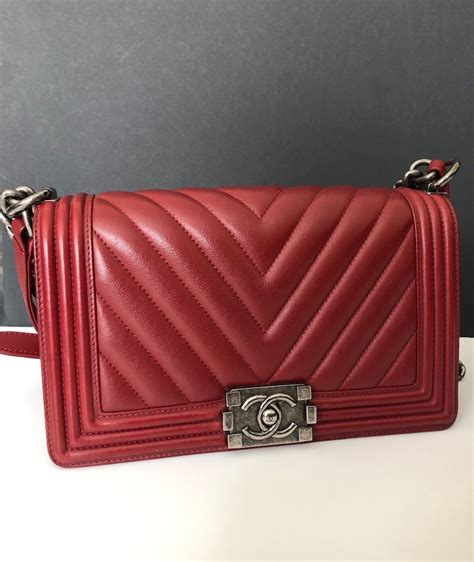 chanel boy red burgundy|chanel bag for sale.